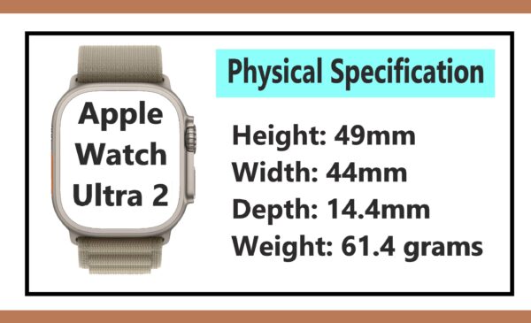 2 inches Apple watch ultra 2 titanium case