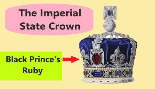 Black Prince's Ruby is placed in the Imperial State Crown