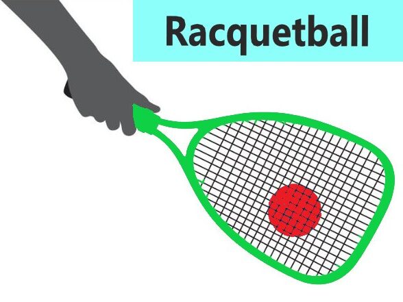 racquet with red dot ball