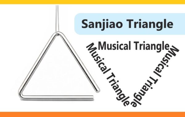 Sanjiao Triangle or musical triangle percussion instrument