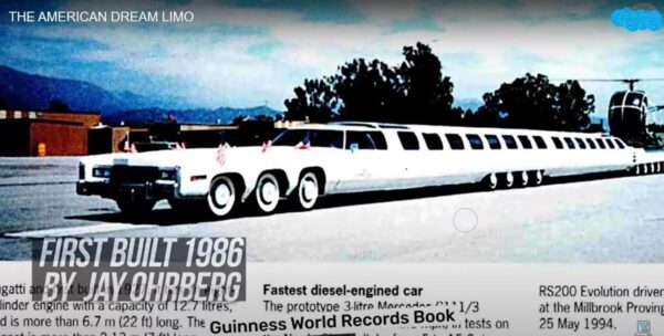 Guiness world record holder 100 feet American Dream Limousine