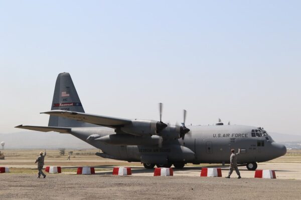 The Lockheed C-130 Hercules aircraft ready to fly