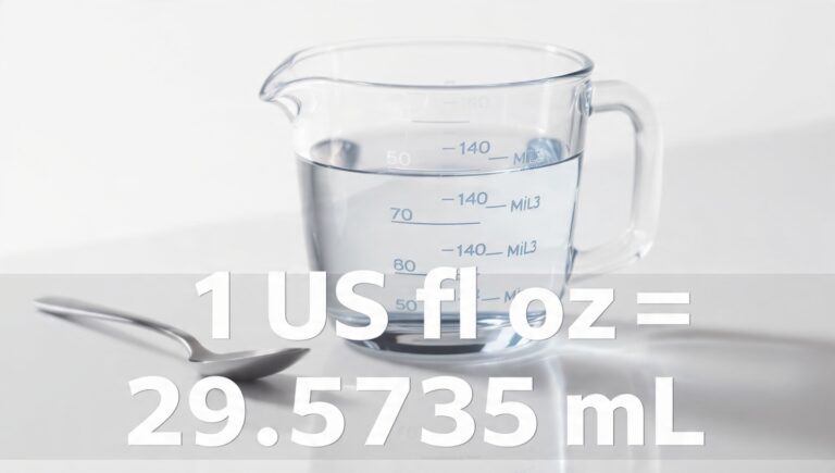 US fluid ounces to ml conversion chart