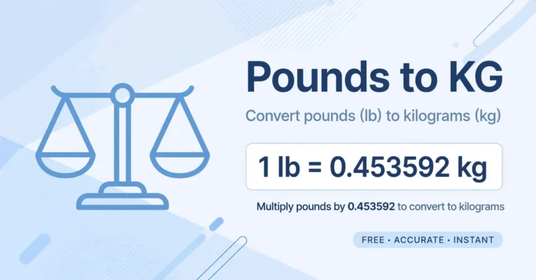 Pounds to KG Converter - 1 lb = 0.453592 kg