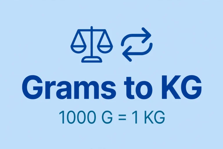 Grams to KG - 1000 G = 1 KG