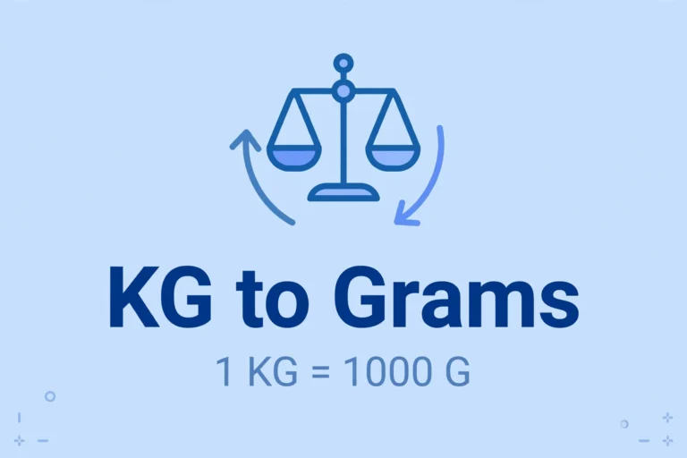KG to Grams - 1 KG = 1000 G
